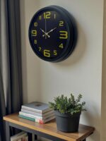 Prime Black 40 cm Metal Modern Tasarım Duvar Saati - Görsel 3