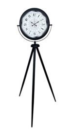Siyah Desenli Şık Tripod Ayaklı Saat - Görsel 3