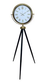 Gold Göz Alıcı Tripod Ayaklı Duvar Saati - Görsel 4