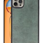 Mey İthalat®  iPhone 14 Pro Max Kılıf Aras Deri Kapak - Koyu Yeşil