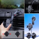 BUFFER® Güçlü Vantuzlu Araç İçi Konsol Üstü Telefon Tutucu Aparat - Görsel 2