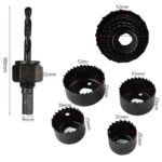 BUFFER® 6 Parça Demir Ahşap Alçıpan Delme Buat Açma Seti - Görsel 5