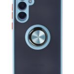 Mey İthalat®  Samsung Galaxy A15 4G Kılıf Montreal Yüzüklü Silikon Kapak - Buz Mavi