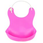 BUFFER® Çocuk Bebek Mama Önlüğü Dökülme Engelleyici Bükülebilir Pembe - Görsel 2
