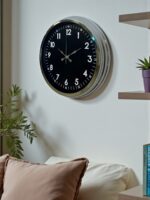 Klasik 40 Cm Krom Şık Metal Duvar Saati - Görsel 3