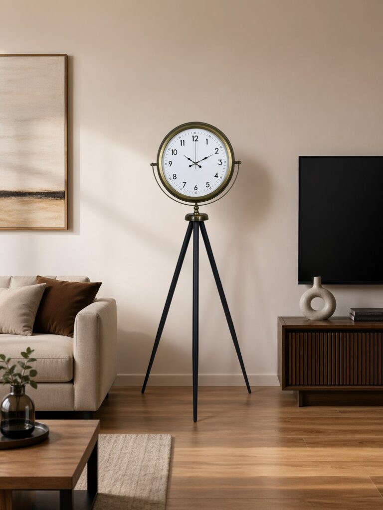 Klasik Eskitme Tripod Ayaklı Saat