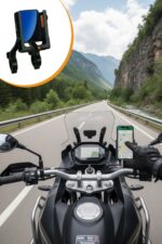 Evrensel Motosiklet Telefon Tutucu – Kaymaz, Kilitlenebilir Güvenli Tutuşlu, 360° Ayarlanabilir Gidon Bağlantılı Akıllı Telefon Aparatı - Görsel 6