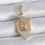 Mey İthalat® Pirinç Gold Renk Baget Zirkon Taşlı Ajda Charm