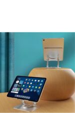 BUFFER® 360 Derece Dönebilen Yükseltilmiş Masaüstü Ayarlanabilir  Metal Tablet Standı - Görsel 7
