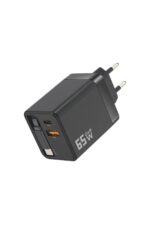 65W Süper Hızlı Şarj Cihazı | Dahili Type-C Kablo | USB-C & USB-A Çıkış | Çoklu Cihaz Desteği - Görsel 2