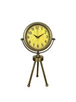 Retro Antique Üç Ayaklı Metal Eskitme Masa Saati - Görsel 4