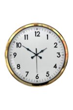 Gold & White Luxury Classic 52 Cm Metal Duvar Saati - Görsel 4