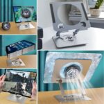 BUFFER® 360 Derece Dönebilen Yükseltilmiş Masaüstü Ayarlanabilir  Metal Tablet Standı - Görsel 4