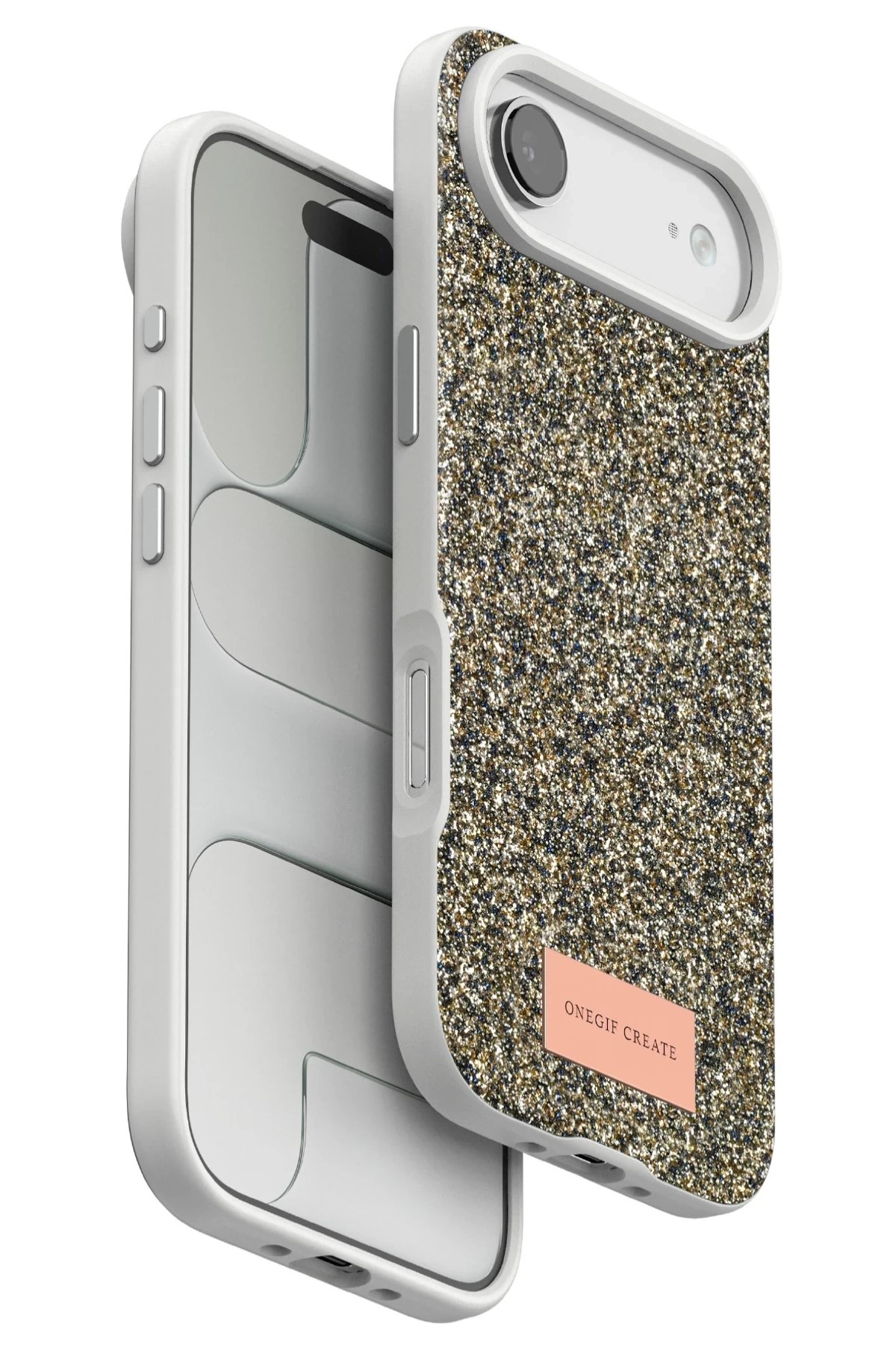Mey İthalat® iPhone 17 Air Bright Simli Kapak - Çöl Titanyum Mey İthalat® iPhone 17 Air Bright Simli Kapak - Çöl Titanyum