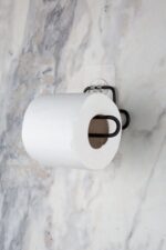 BUFFER® Kendiliğinden Yapışkanlı Krom Paslanmaz Metal Tuvalet Kağıtlığı Aparatı - Görsel 6
