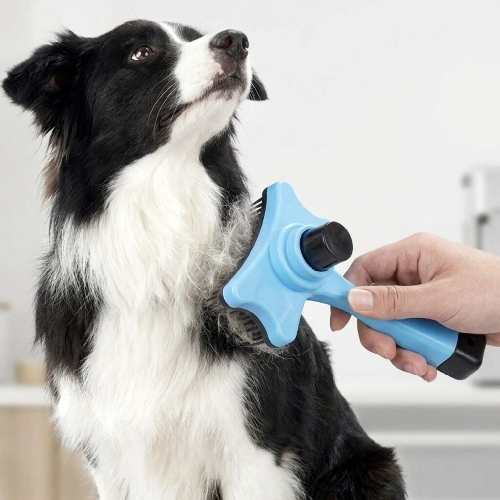 BUFFER® Evcil Hayvan Kedi Köpek Tüy Toplayıcı Otomatik Tuşlu Pet Tarak