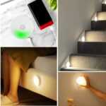 BUFFER® Hareket Sensörlü Usb Şarjlı Spot Lamba Mıknatıslı ve Yapışkanlı Gün Işığı Renk Led - Görsel 4