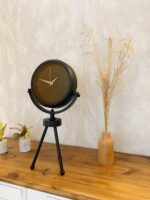 Siyah Metal Mini Tripod Spor Masa Saati 45×26 cm - Görsel 4
