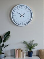 Beyaz 40 Cm Metal 24 Saat Göstergeli Özel Tasarım Duvar Saati