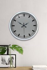40 Cm Metal  Beyaz Modern Duvar Saati