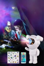 BUFFER® Stickerlı ,Kumandalı ASTRONOT Model Gece Lambası - Görsel 6