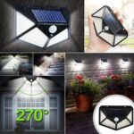 BUFFER® 100 Ledli 3 Farklı Aydınlatma Ayarlı Solar Güneş Enerjili Hareket Sensörlü Bahçe Duvar Lambası - Görsel 2