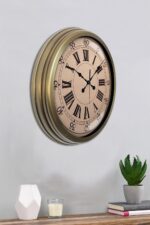Nostalji Stil 40 Cm Metal Eskitme Duvar Saati - Görsel 4