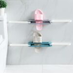 BUFFER® Plastik Banyo Terlik Ve Havlu Tutucu Portatif Pratik  Kapı Arkası Duvara Yapıştırmalı  Ayakk - Görsel 7