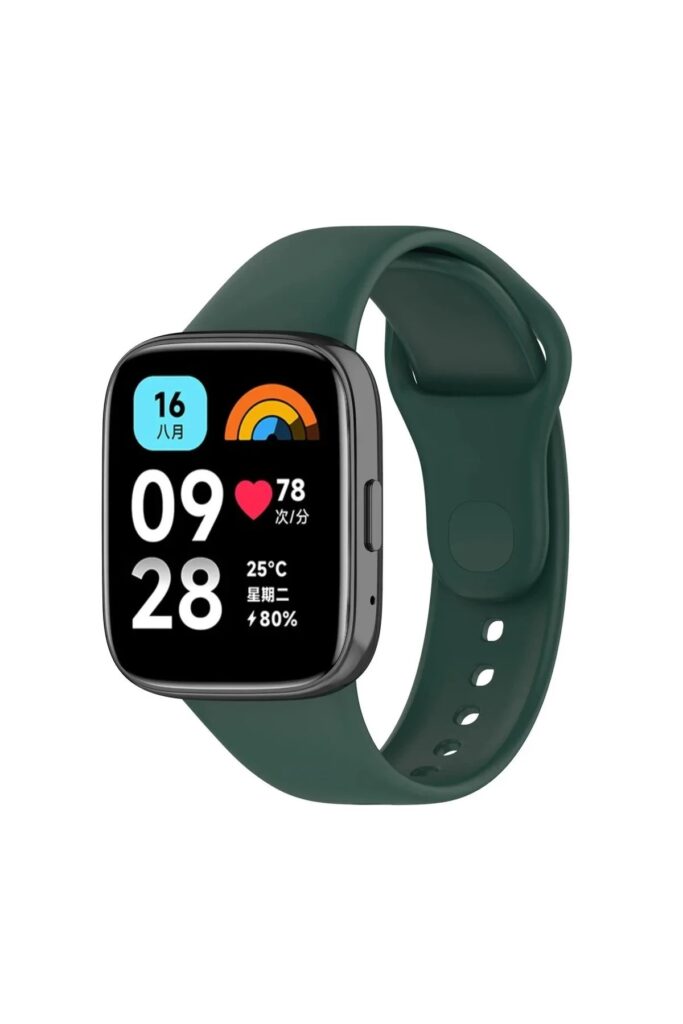Mey İthalat®   Redmi Watch 3 Active Klasik Kordon - Haki Yeşil