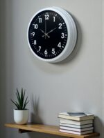 White Pure Kontrast 40 Cm Metal Duvar Saati - Görsel 3
