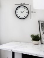 36 Cm Siyah Sade Standart Duvar Saati - Görsel 5