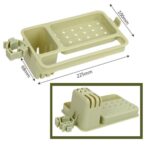 BUFFER® Musluğa Takılan Sünger Havlu Askılı Sabun Hazneli mutfak Banyo Lavabo Düzenleyici Organizer - Görsel 4