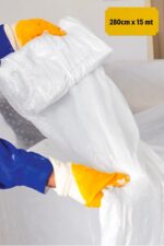 BUFFER®  Boya Badana Eşya Koruma Hışır Örtüsü 280cm x 15 mt  Yapışkanlı Hışır Örtü - Görsel 8