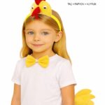 Mey İthalat® Horoz – Tavuk Kostüm Aksesuar Seti - Taç Papyon Kuyruk