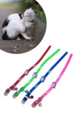 BUFFER® Çıngıraklı Zilli Sevimli Renkli Slikon Kedi Köpek Boyun Tasması - Görsel 2