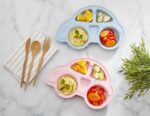 BUFFER® Bebekler İçin Araba Şeklinde Sevimli Mama Tabağı Çocuk Tabldot - Görsel 8