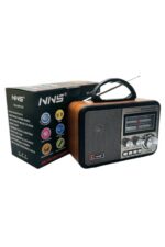 BUFFER® Orta Boy Retro, Nostaljik, Ahşap Tasarım Bluetooth Hoparlörlü, Şarjlı, Taşınabilir FM/AM Destekli Radyo NS-8897 - Görsel 6