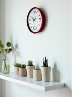 36 Cm Kırmızı Modern Dekoratif Duvar Saati - Görsel 3