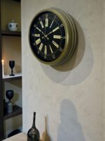 40 Cm Metal Antik Roma Eskitme Duvar Saati - Görsel 2
