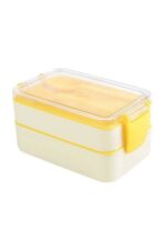 BUFFER® 2 Bölmeli Çok Amaçlı 900 ml Kapasiteli Çatal Kaşıklı Dayanıklı Beslenme Kabı Yiyecek Kutusu - Görsel 5