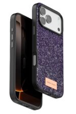 Mey İthalat®   iPhone 17 Pro Max Bright Simli Kapak - Derin Mor