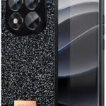 Mey İthalat®   Redmi Note 14 Pro 5G Bright Simli Kapak - Siyah