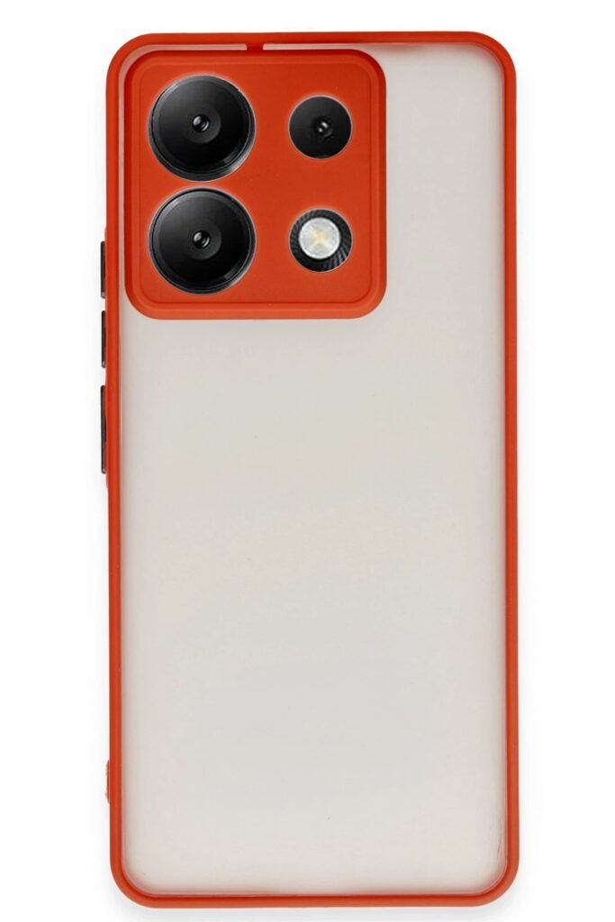 Mey İthalat®   Redmi Note 13 Pro 5G Kılıf Montreal Silikon Kapak - Kırmızı