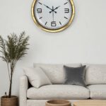 Gold Lüks 40 Cm Metal Modern Duvar Saati