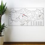 Yazılabilir Türkiye Haritası Manyetik Duvar Stickerı 110 x 56 cm - Görsel 2