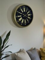 40 Cm Metal Antik Roma Eskitme Duvar Saati - Görsel 3