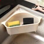 BUFFER® Vantuzlu Üçgen Sebze Meyve  Lavabo Raf Evye Süzgeç Sünger Tutucu Düzenleyici Mutfak Organize - Görsel 2