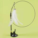 BUFFER® Vantuzlu Tüylü Zilli Olta Kedi Oyuncağı 2 Oltalı - Görsel 4