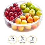 BUFFER® 3 Bölmeli Sızdırmaz Contalı Kilitli Kapaklı 1,35 Litre yuvarlak Erzak Saklama Kabı LC-500 - Görsel 4