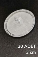 BUFFER® 20 Adet Şeffaf Yuvarlak 3 Cm Çaplı Güçlü Disk Yapışkanlar - Görsel 6